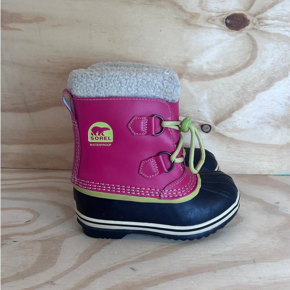 Sorel - Insulated - Winter Boots - Pink/Black - Little Girl's - 13 - NC1880-600